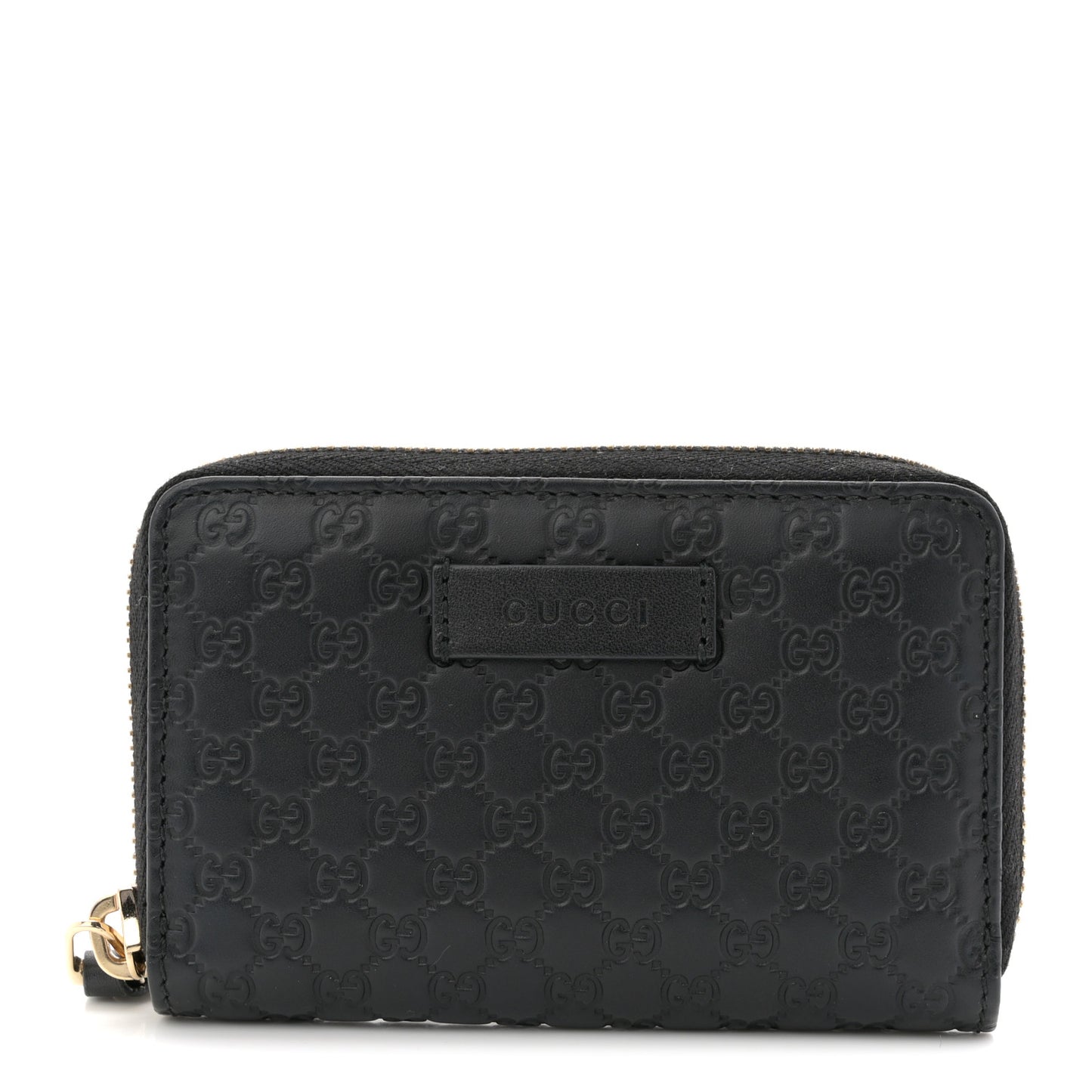 Microguccissima Zip Around Card Case Black