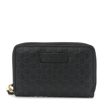 Gucci Microguccissima Zip Around Card Case Black 1 of 7