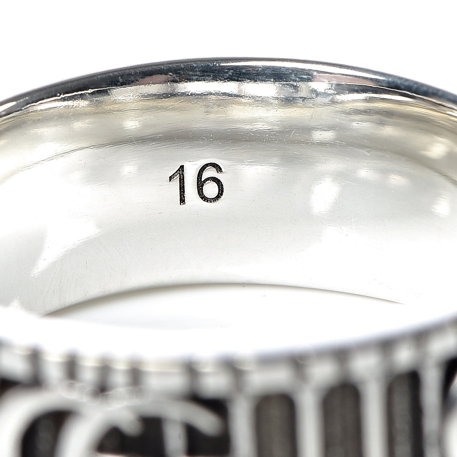 Gucci Sterling Silver Double G Band Ring 56 7.5 4 of 6
