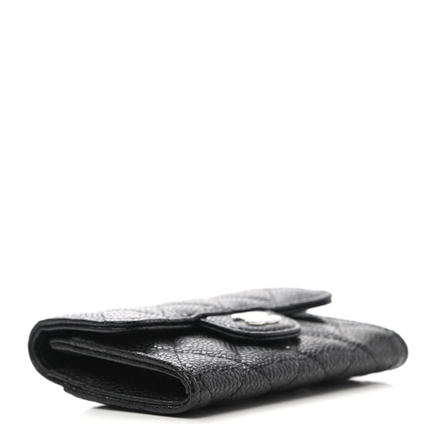 Chanel Caviar Quilted Flap Card Holder Wallet Black 4 of 7