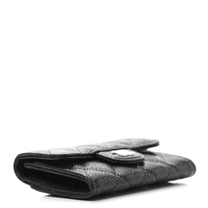 Chanel Caviar Quilted Flap Card Holder Wallet Black 4 of 7