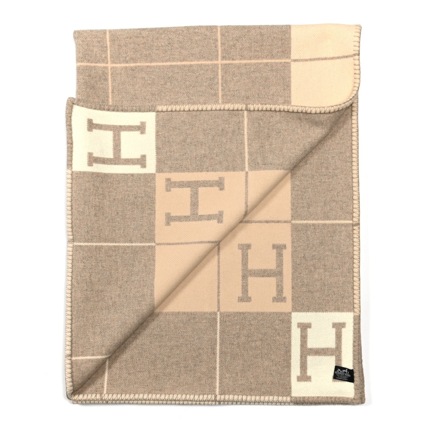 Hermes Wool Cashmere Avalon III Blanket Coco Camomille 2 of 3