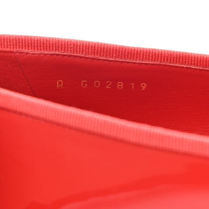 Chanel Patent Calfskin CC Cap Toe Ballerina Flats 40.5 Red Black 8 of 9