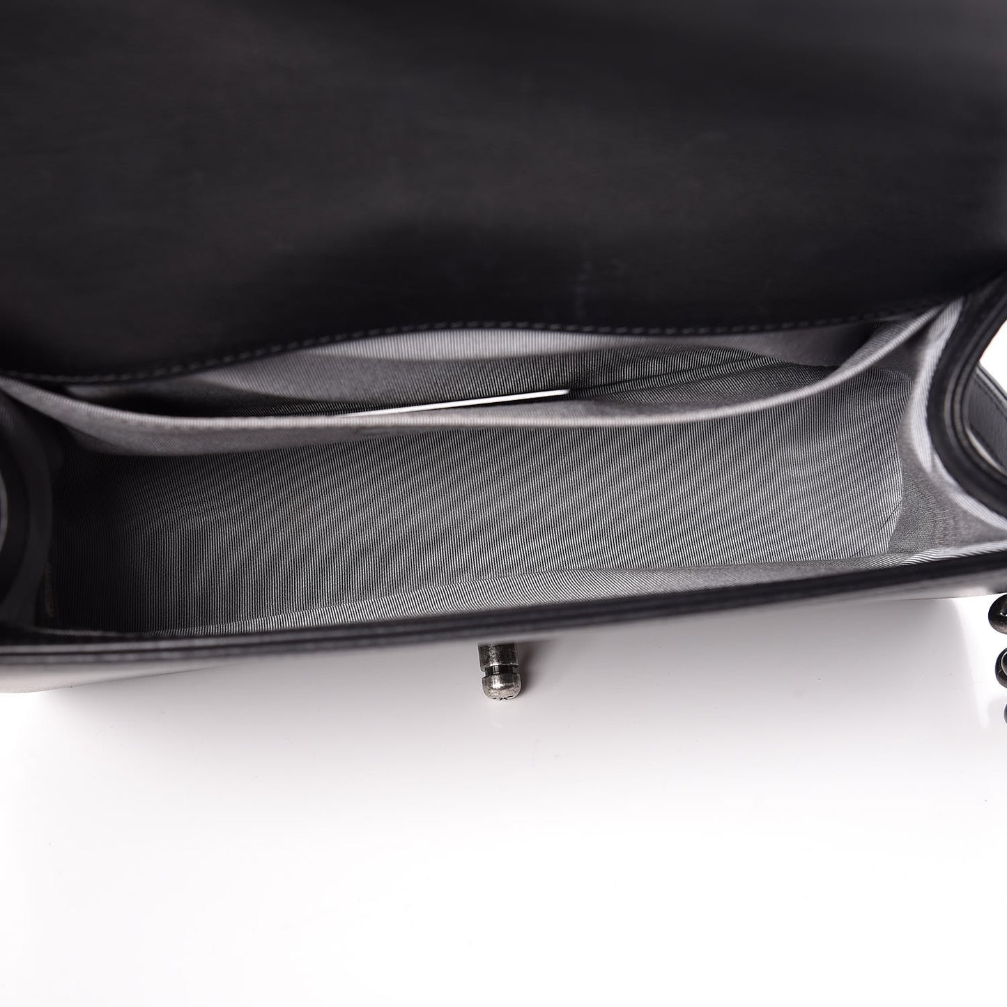 Calfskin Double Stitch Medium Boy Flap Black