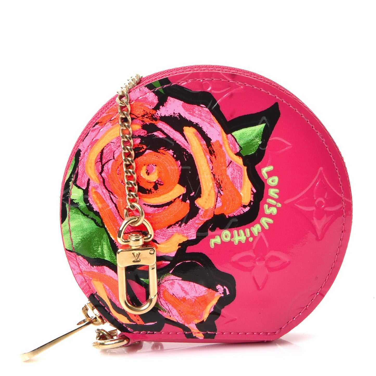 Vernis Roses Chapeau Coin Purse Rose Pop