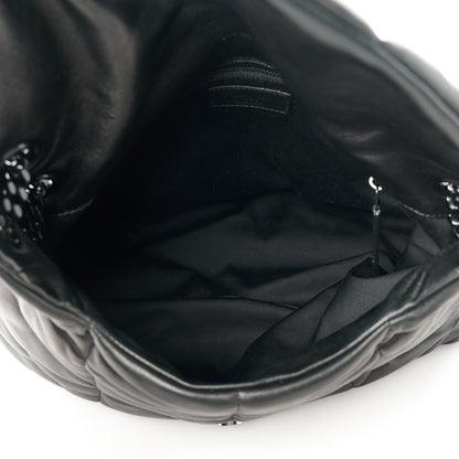 Saint Laurent Lambskin Quilted Monogram Monochrome Medium Loulou Puffer Chain Satchel Black 5 of 11