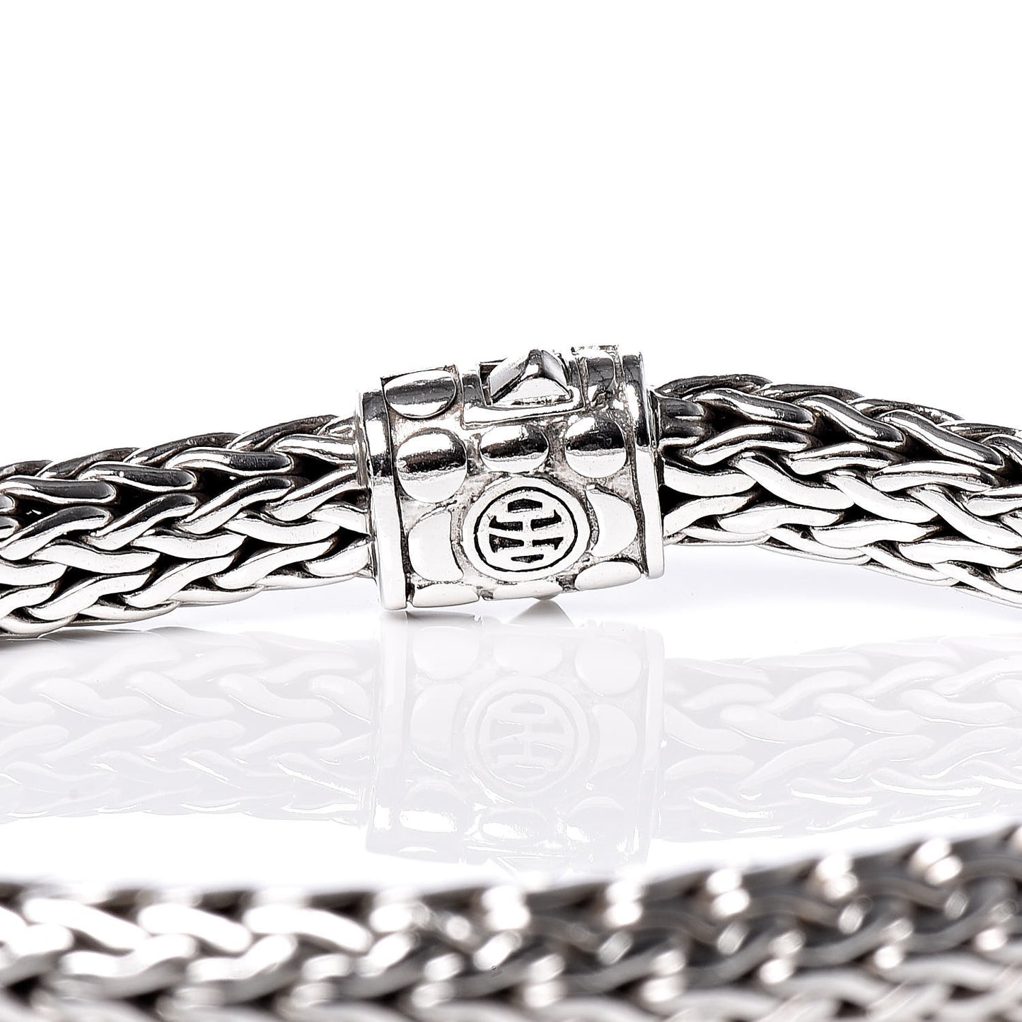 Sterling Silver Black Sapphire 7mm Classic Chain Bracelet M