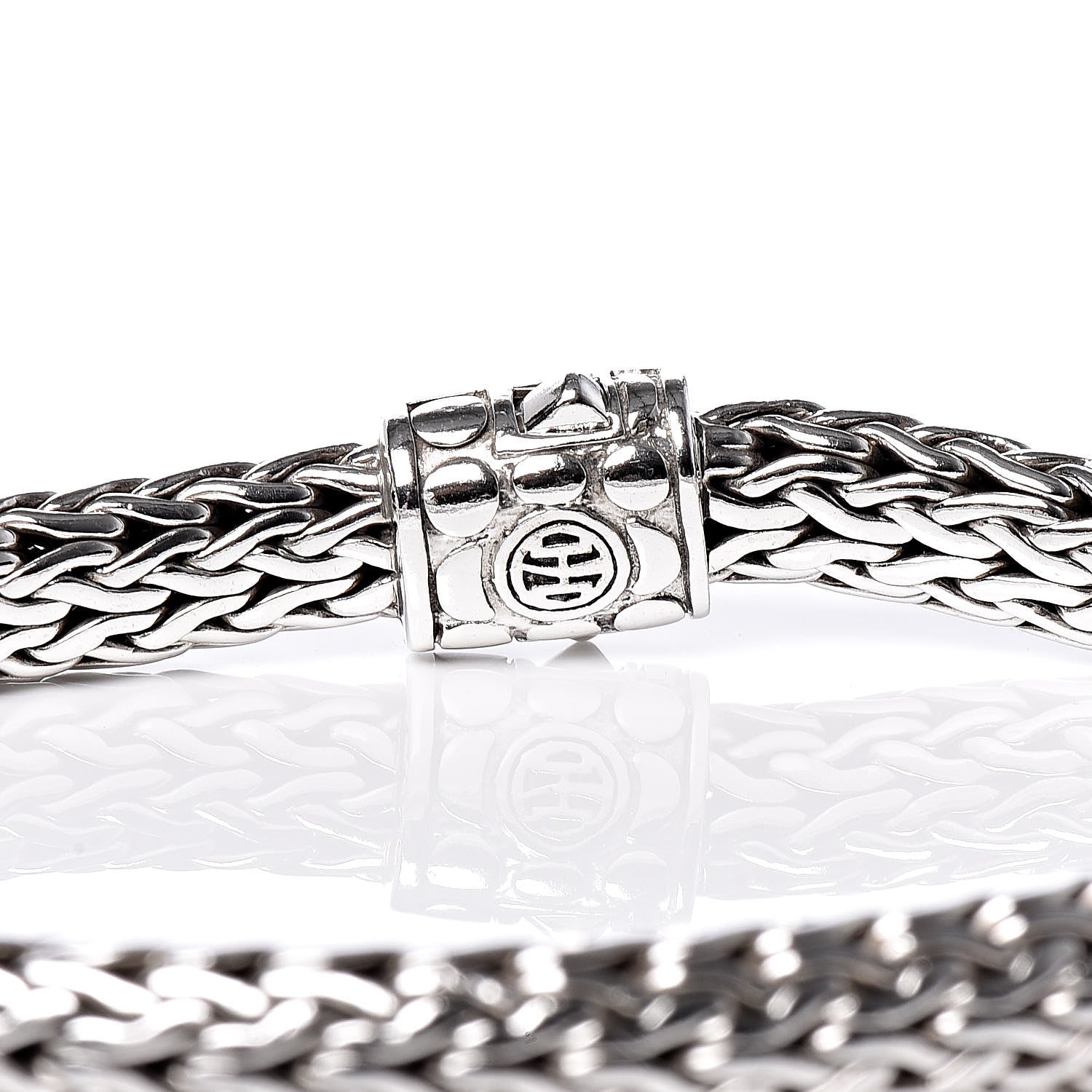 John Hardy Sterling Silver Black Sapphire 7mm Classic Chain Bracelet M 4 of 5