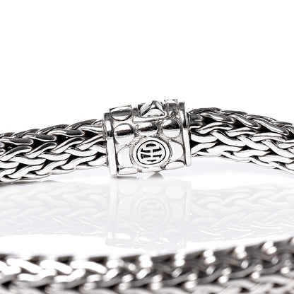John Hardy Sterling Silver Black Sapphire 7mm Classic Chain Bracelet M 4 of 5