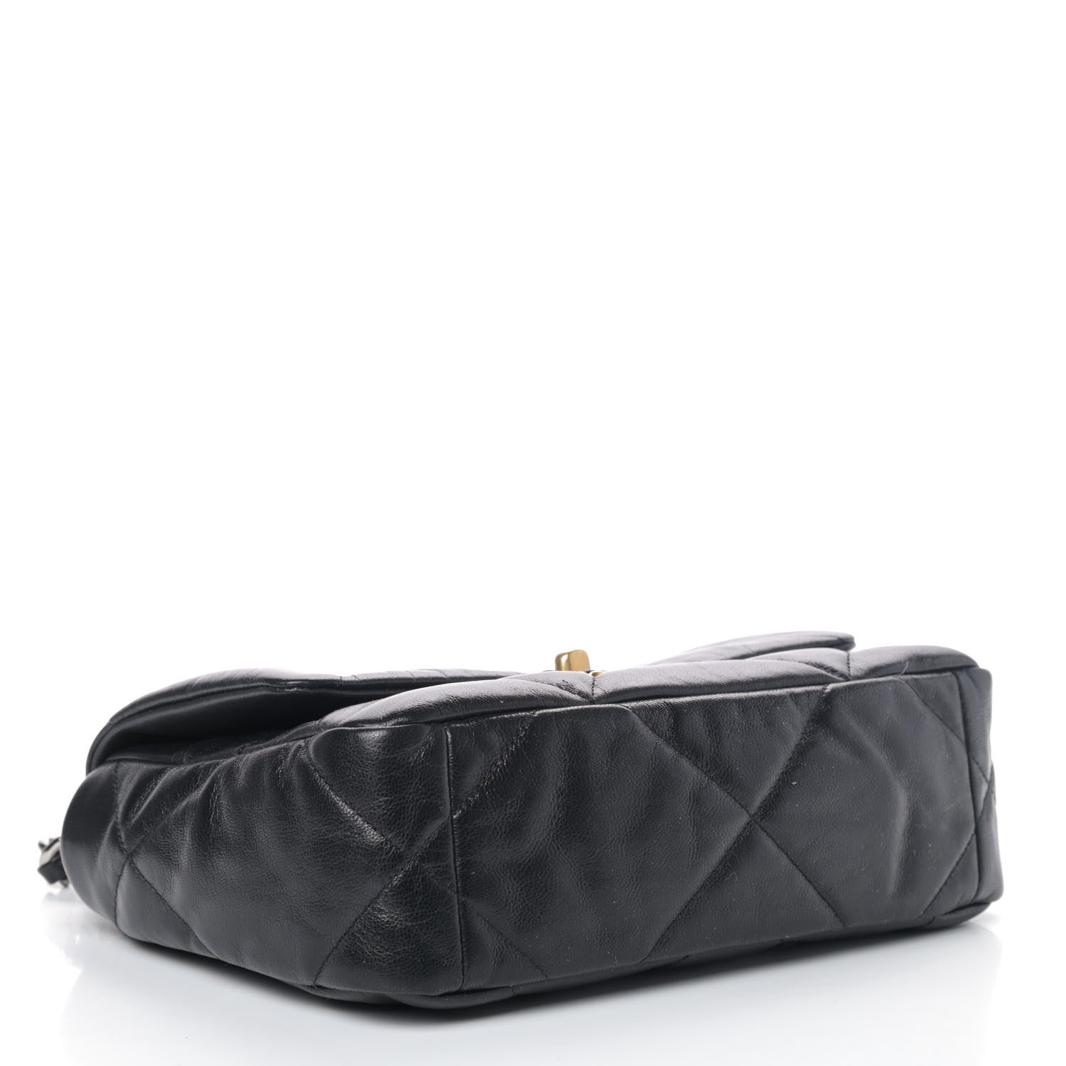 Chanel Shiny Goatskin Quilted Medium Chanel 19 Flap Black 3 of 4