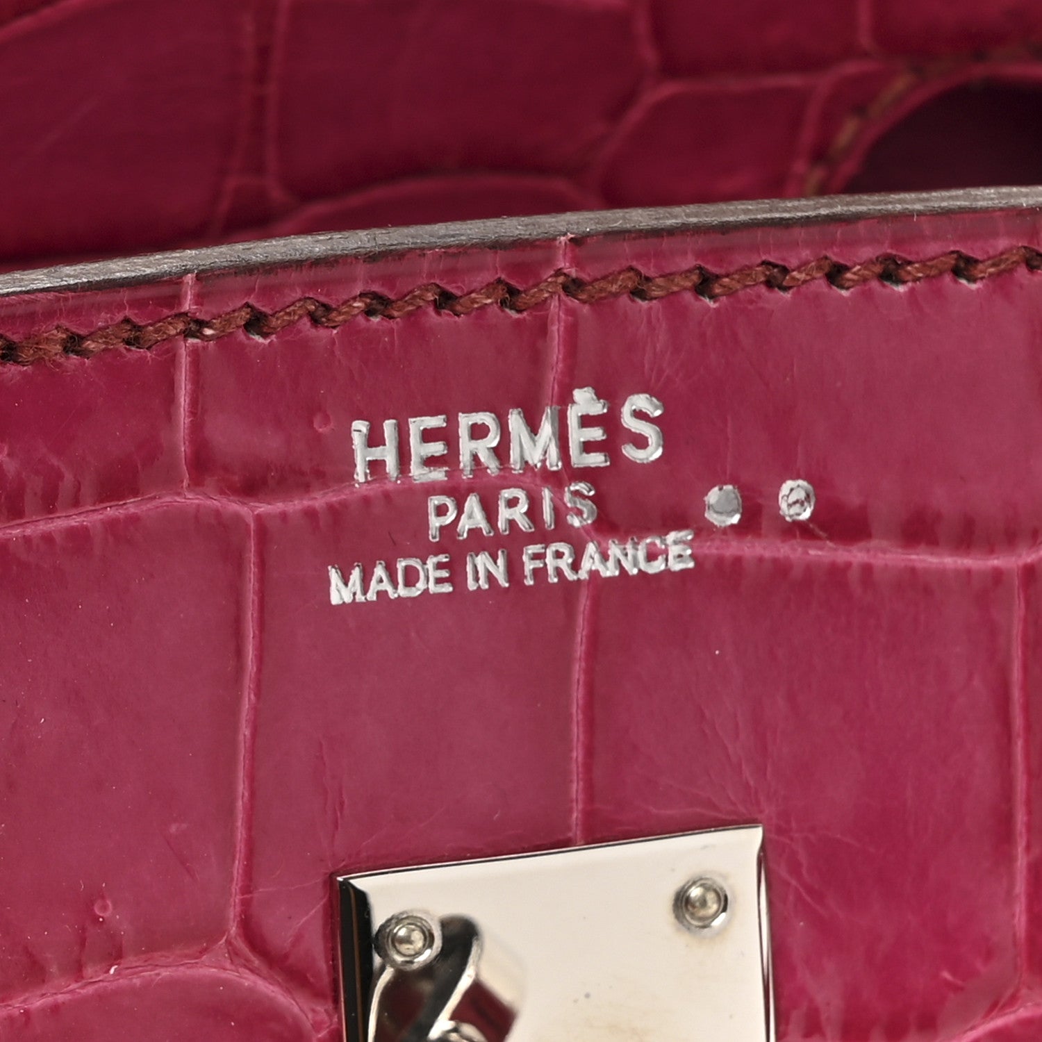 Hermes Shiny Niloticus Crocodile Birkin 25 Rose Scheherazade 6 of 14