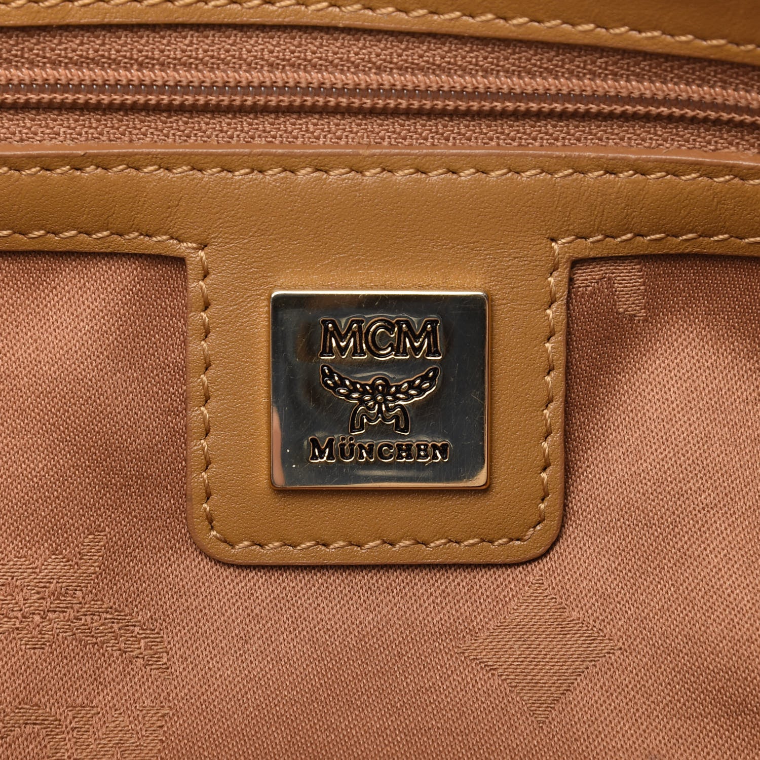 MCM Visetos Essential Barrel Bag Cognac 8 of 12