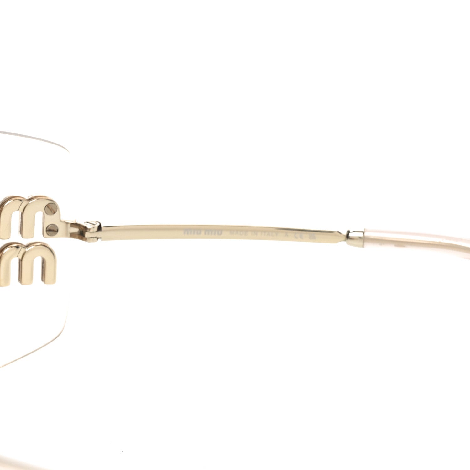 Miu Miu Metal Runway Sunglasses SMU54Y Gold 5 of 7