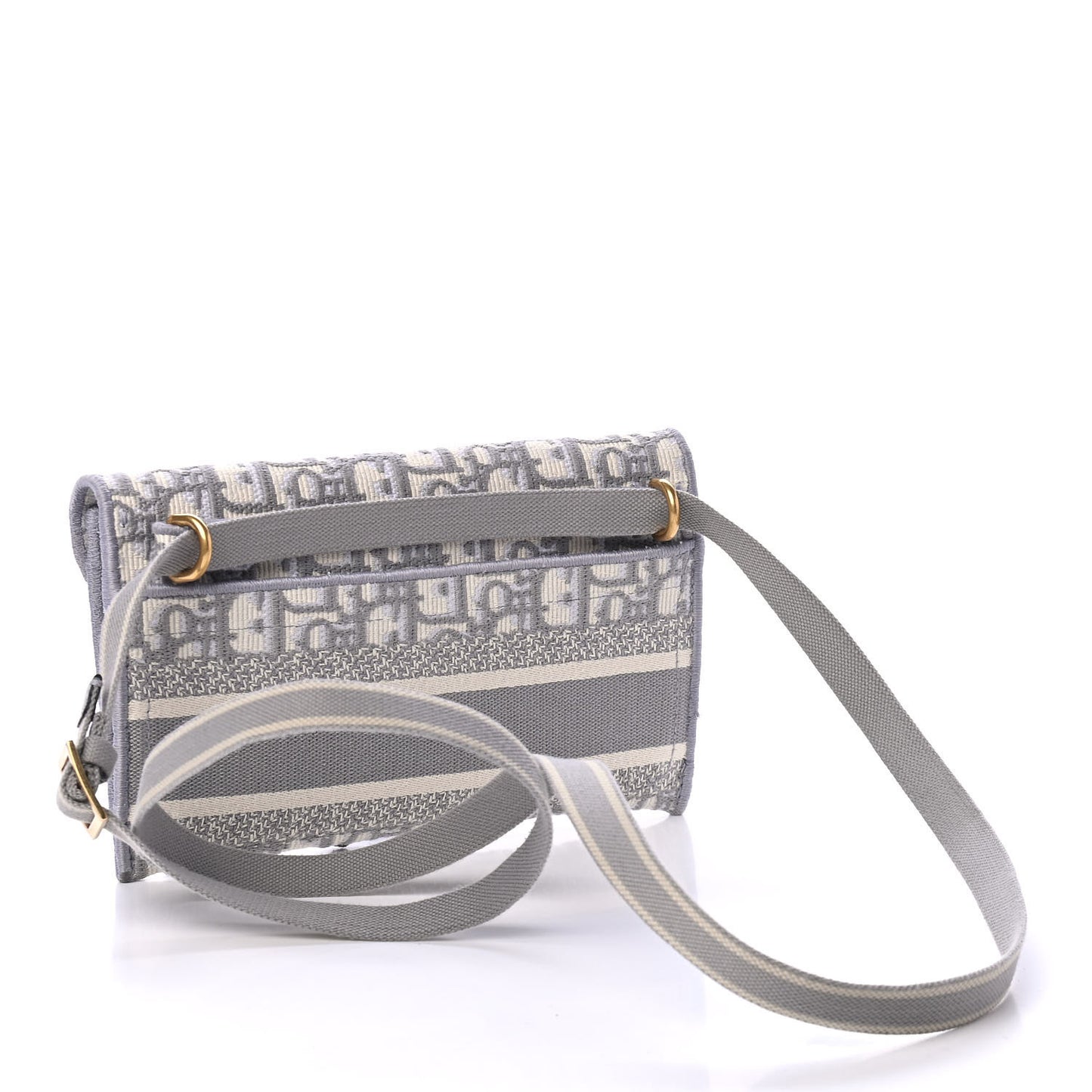 Oblique Slim Saddle Pouch Grey