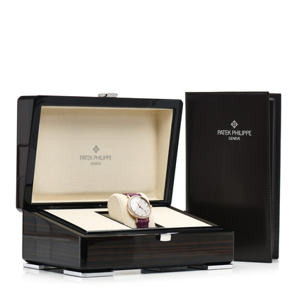 Patek Philippe 18K Rose Gold Alligator Diamond 34.6mm Calatrava Automatic Watch 7200/200R-001 5 of 5