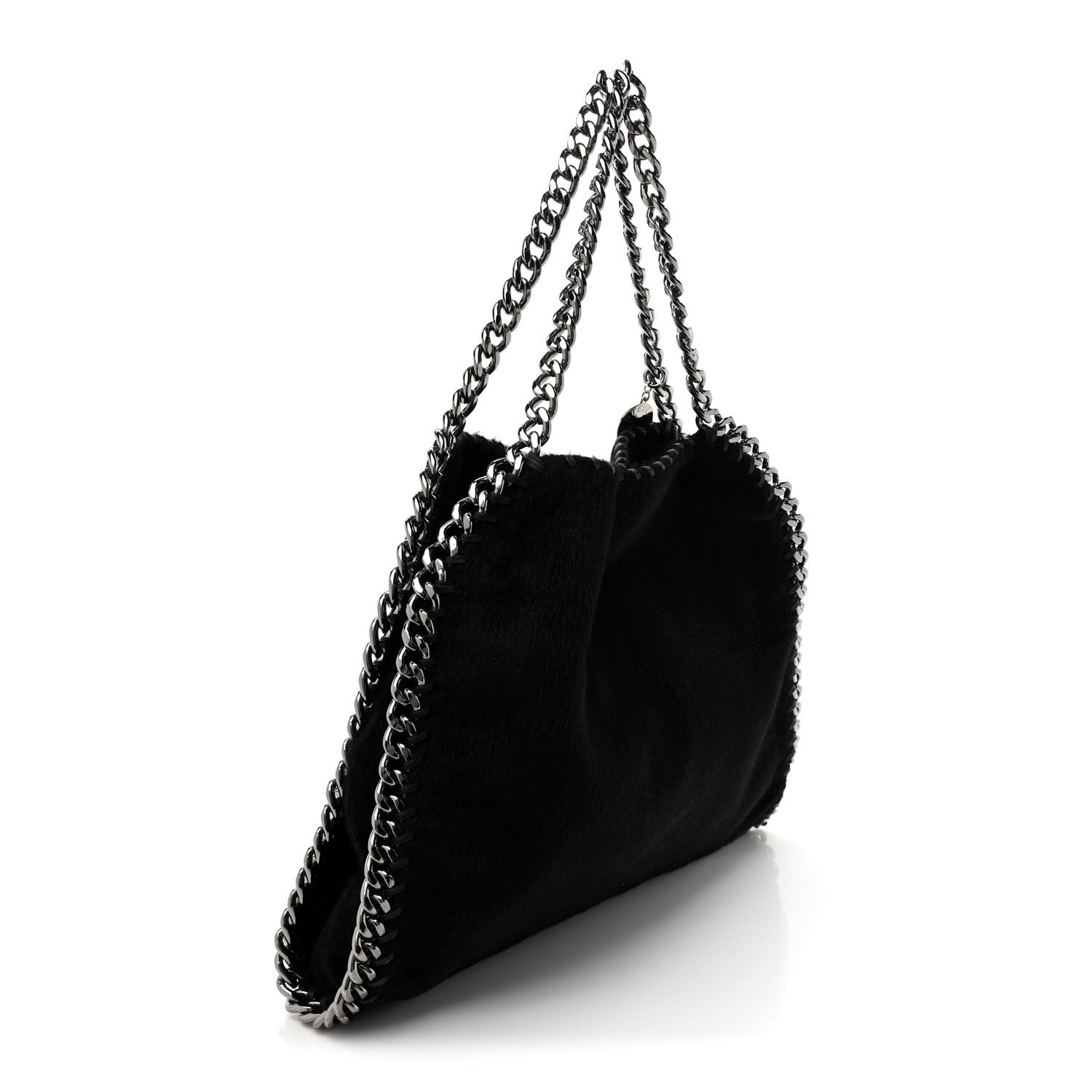 Stella McCartney Faux Pony Hair Falabella Tote Black 3 of 9