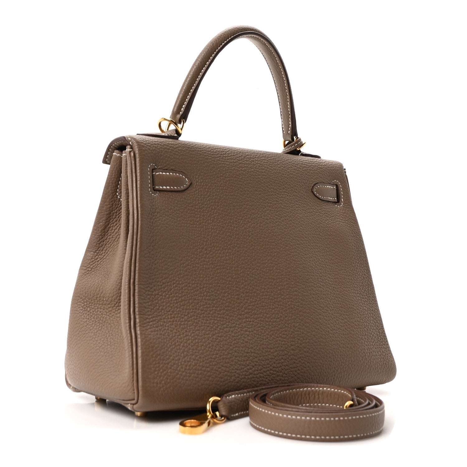 Hermes Togo Kelly Retourne 25 Etoupe 3 of 10