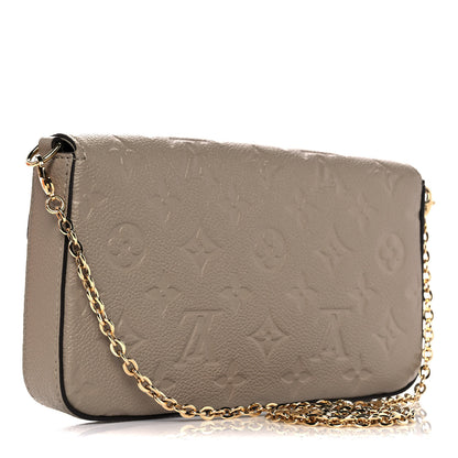 Louis Vuitton Empreinte Pochette Felicie Chain Wallet Tourterelle 4 of 10