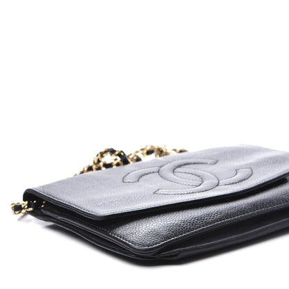 Chanel Caviar Timeless CC Wallet On Chain WOC Black 5 of 12