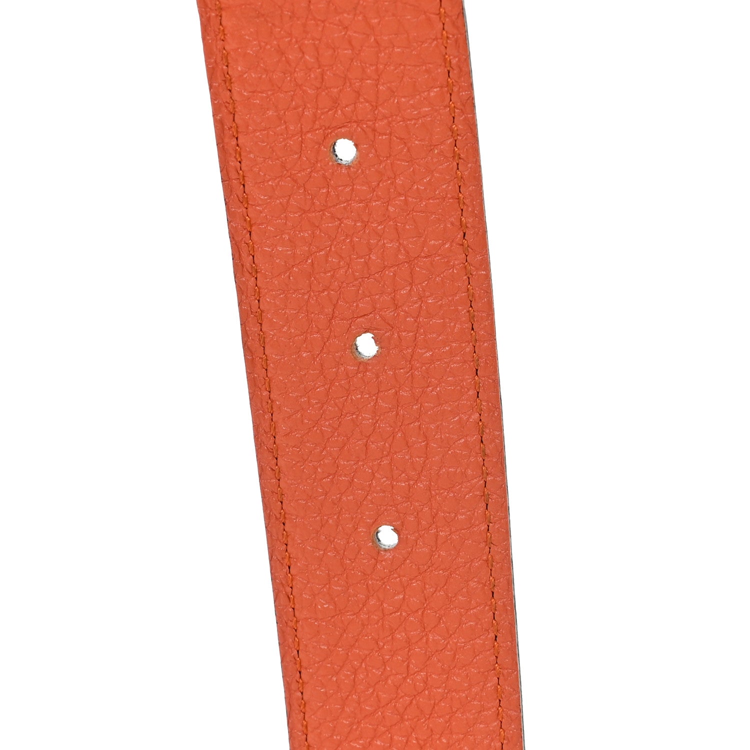Hermes Box Togo 32mm Martelee Constance Belt 95 38 Black Orange 4 of 5