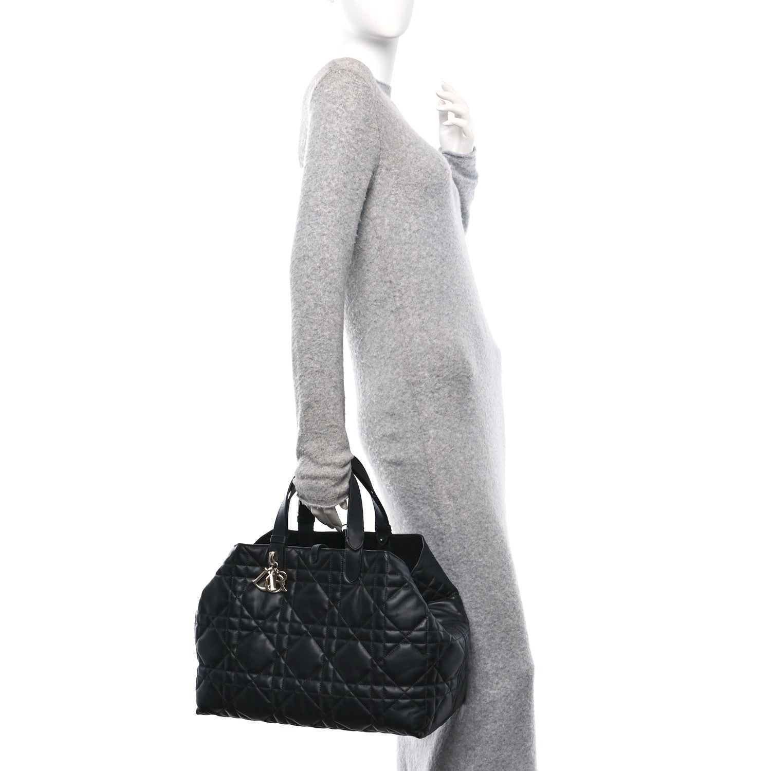 Christian Dior Calfskin Macrocannage Large Toujours Black 2 of 11