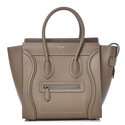 Celine Drummed Calfskin Micro Luggage Souris 2 of 25