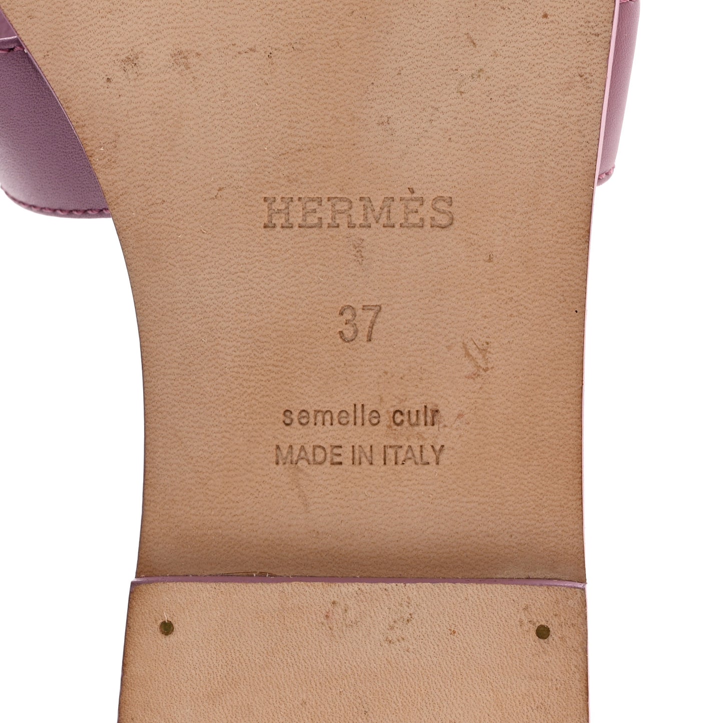 Calfskin Oran Sandals 37 Bruyère