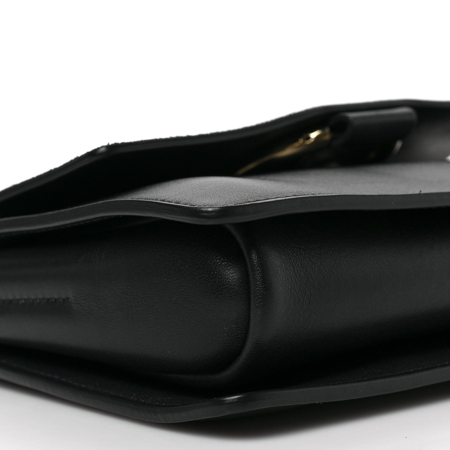 Suede Calfskin Small Faye Shoulder Bag Black
