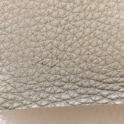 Gucci Metallic Pebbled Calfskin Large Soho Continental Wallet Golden Beige 11 of 18