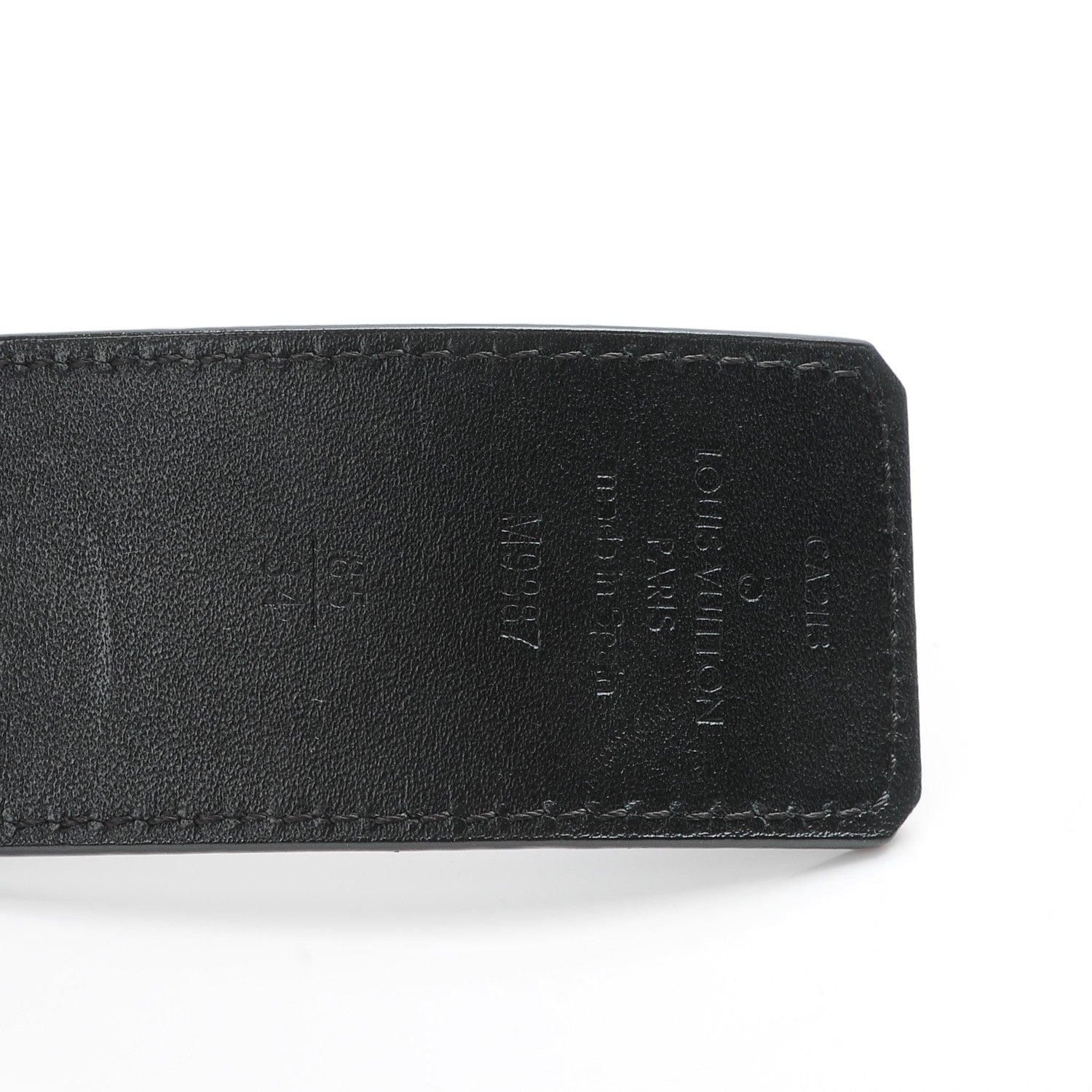 Louis Vuitton Calfskin 40mm LV Initiales Reversible Belt 85 34 Dark Brown Black 4 of 6