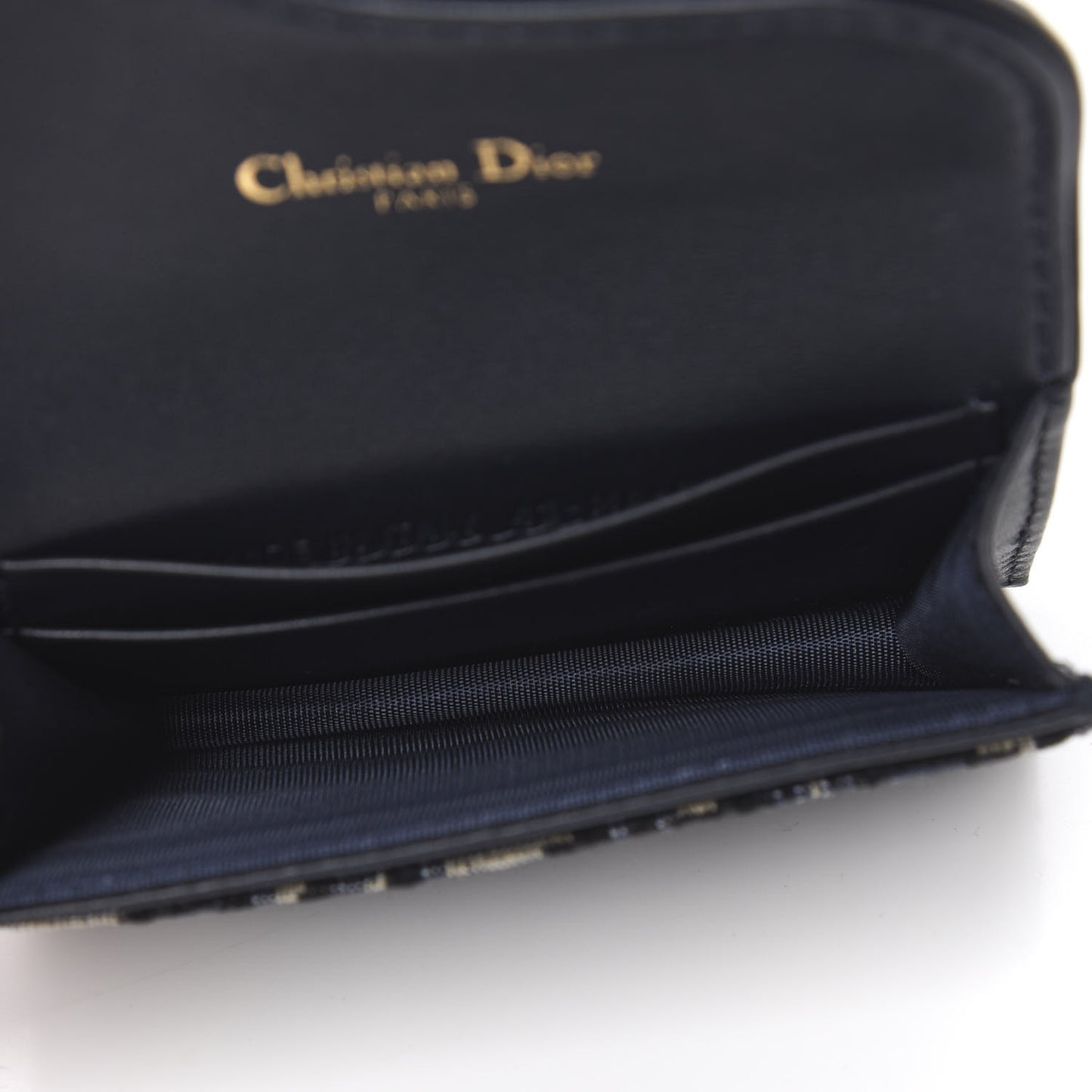 Oblique Saddle Card Holder Blue