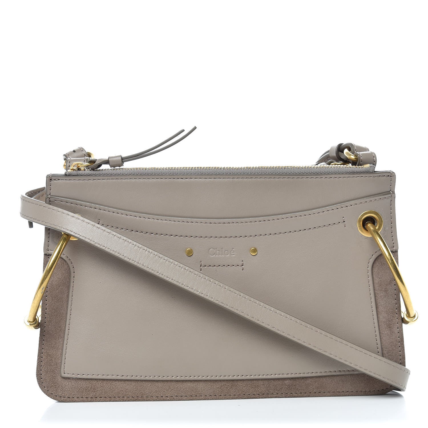 Chloe Calfskin Suede Small Roy Bag Motty Grey 1 of 10