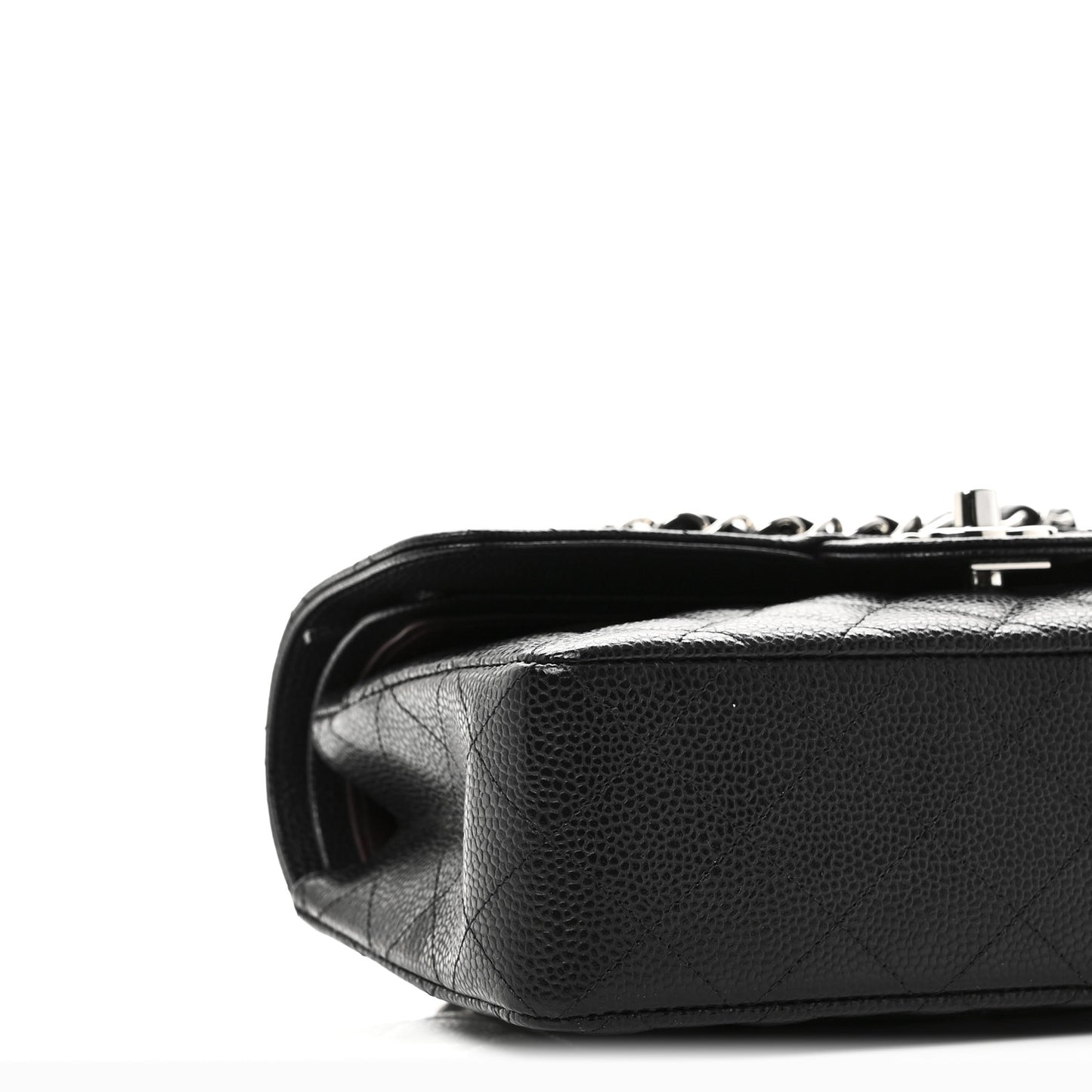 Caviar Quilted Small Double Flap Black