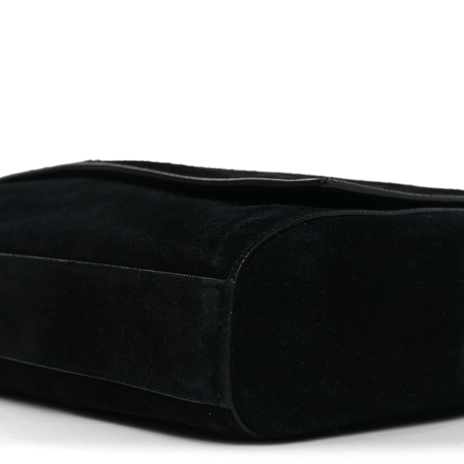 Saint Laurent Smooth Calfskin Suede Medium Reversible Monogram Kate Satchel Black 10 of 18