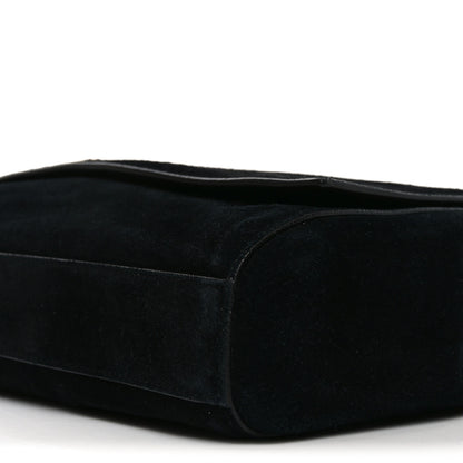 Saint Laurent Smooth Calfskin Suede Medium Reversible Monogram Kate Satchel Black 10 of 18