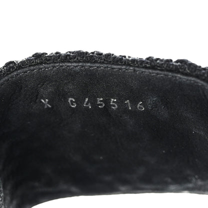 Chanel Crochet CC Mules Sandals 38 Black 8 of 9