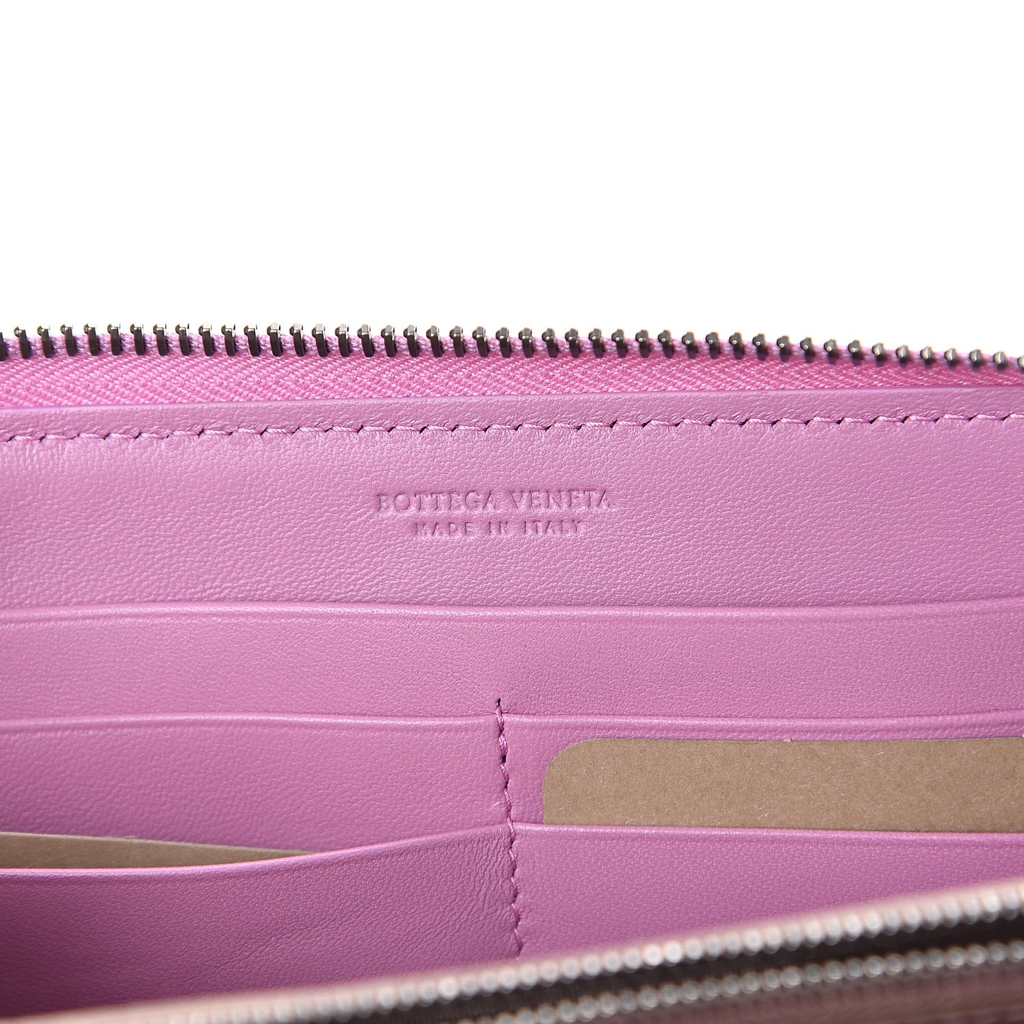 Nappa Ayers Intrecciato Zip Around Wallet Violet