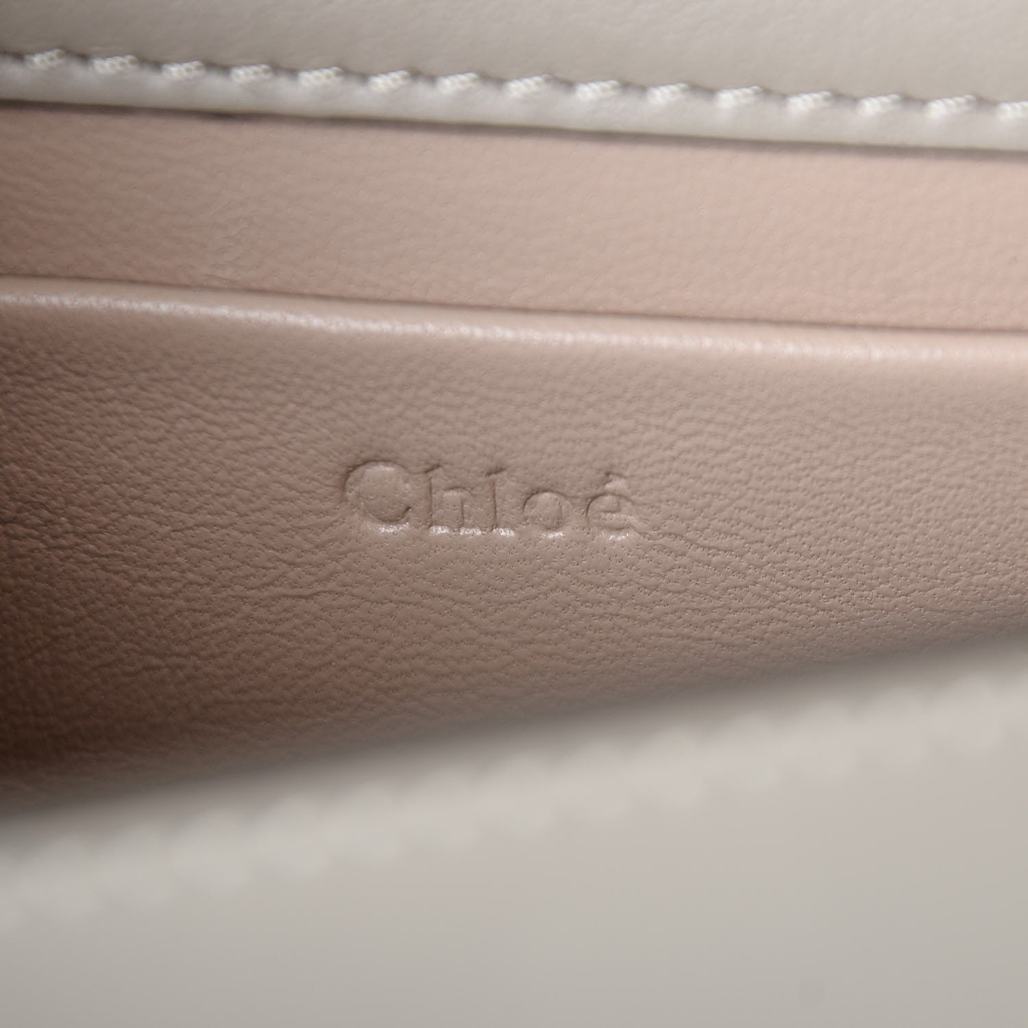 Chloe Calfskin Lambskin Quilted Studded Small Nile Bracelet Minaudiere Bag Pastel Grey 6 of 8