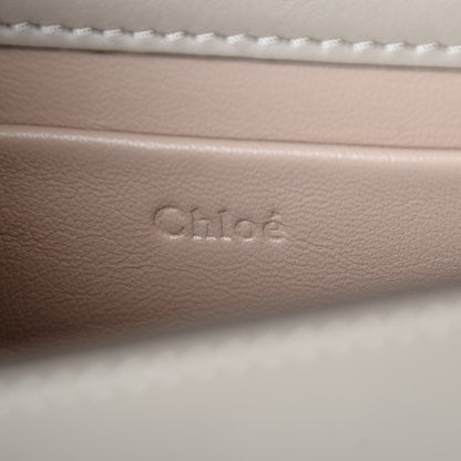 Chloe Calfskin Lambskin Quilted Studded Small Nile Bracelet Minaudiere Bag Pastel Grey 6 of 8