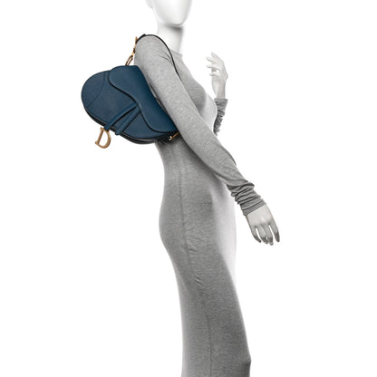 Christian Dior Grained Calfskin Saddle Bag Marine 2 of 11