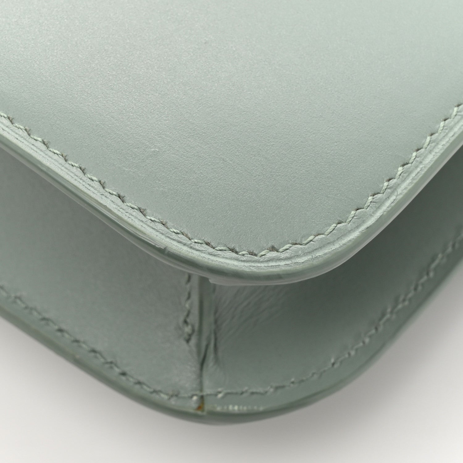 Saint Laurent Smooth Calfskin Carre Satchel Vert Opaline 16 of 18