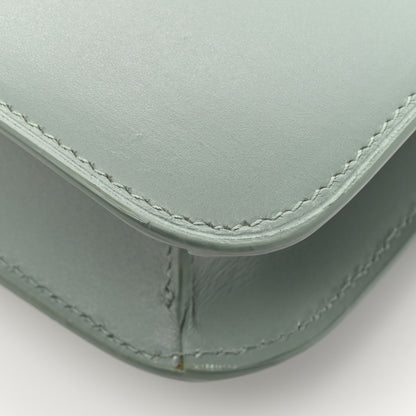 Saint Laurent Smooth Calfskin Carre Satchel Vert Opaline 16 of 18