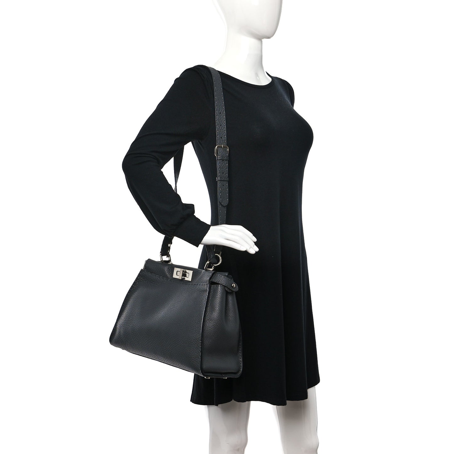 Cuoio Romano Selleria Bi-Color Medium Peekaboo Iconic Satchel Asfalto Latte