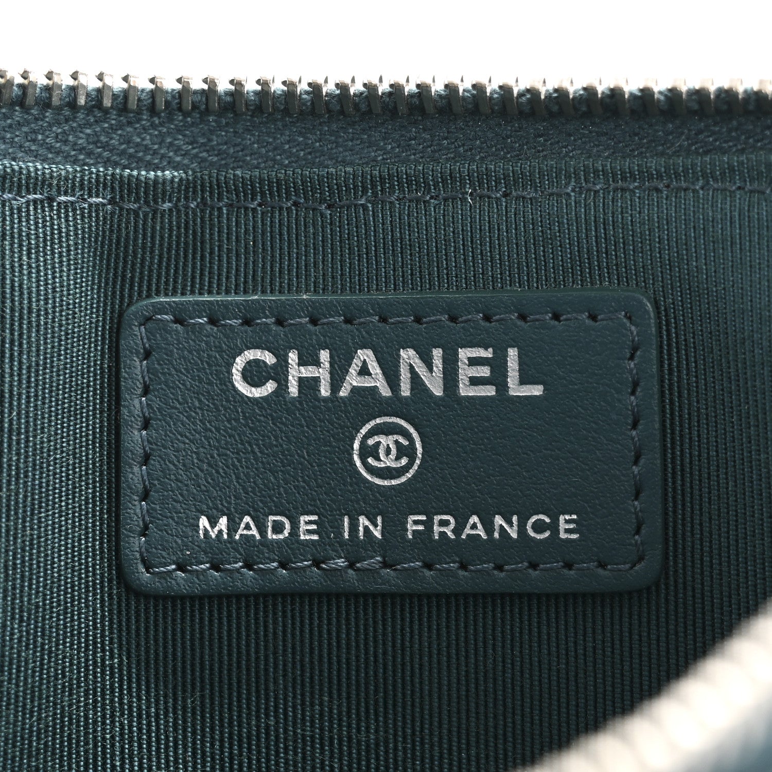 Chanel Caviar Quilted Classic iPhone Pouch Dark Turquoise 5 of 8