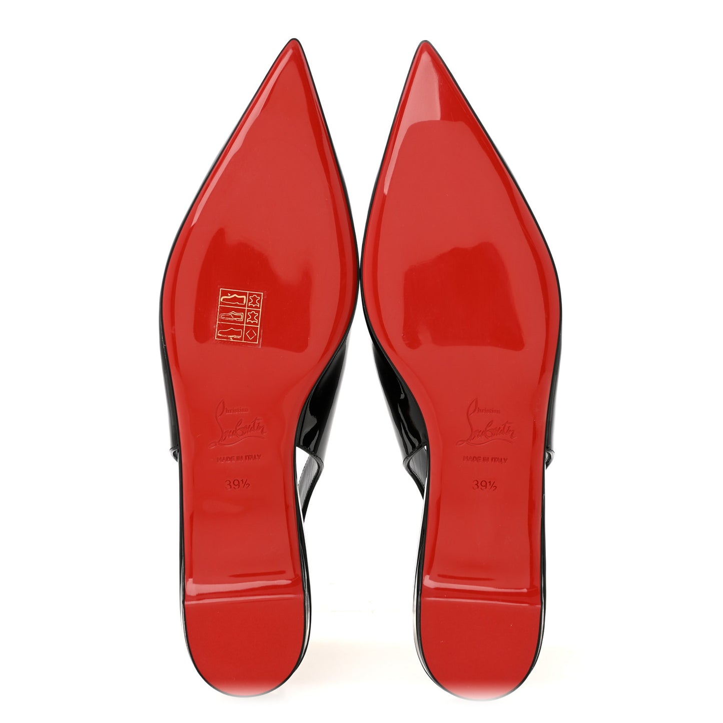 Patent Hot Chickita Slingback Flats 39.5 Black