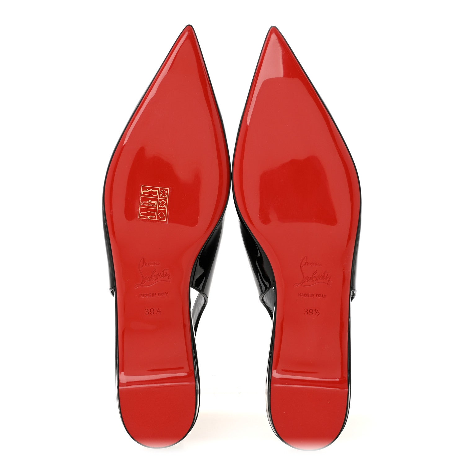 Christian Louboutin Patent Hot Chickita Slingback Flats 39.5 Black 6 of 11