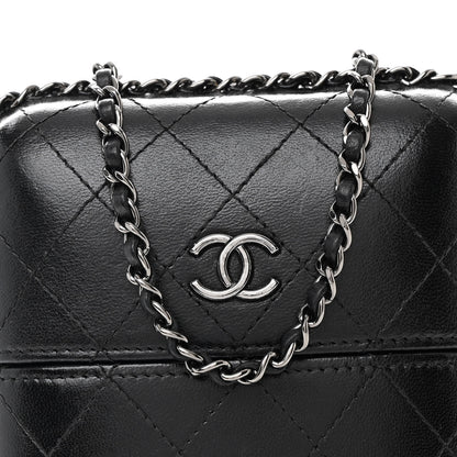 Chanel Lambskin Quilted Chain Around Phone Holder Black 8 of 11