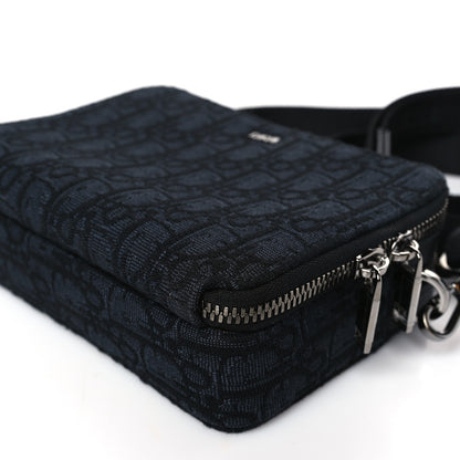 Christian Dior Oblique Zipped With Strap Pouch Black 10 of 11