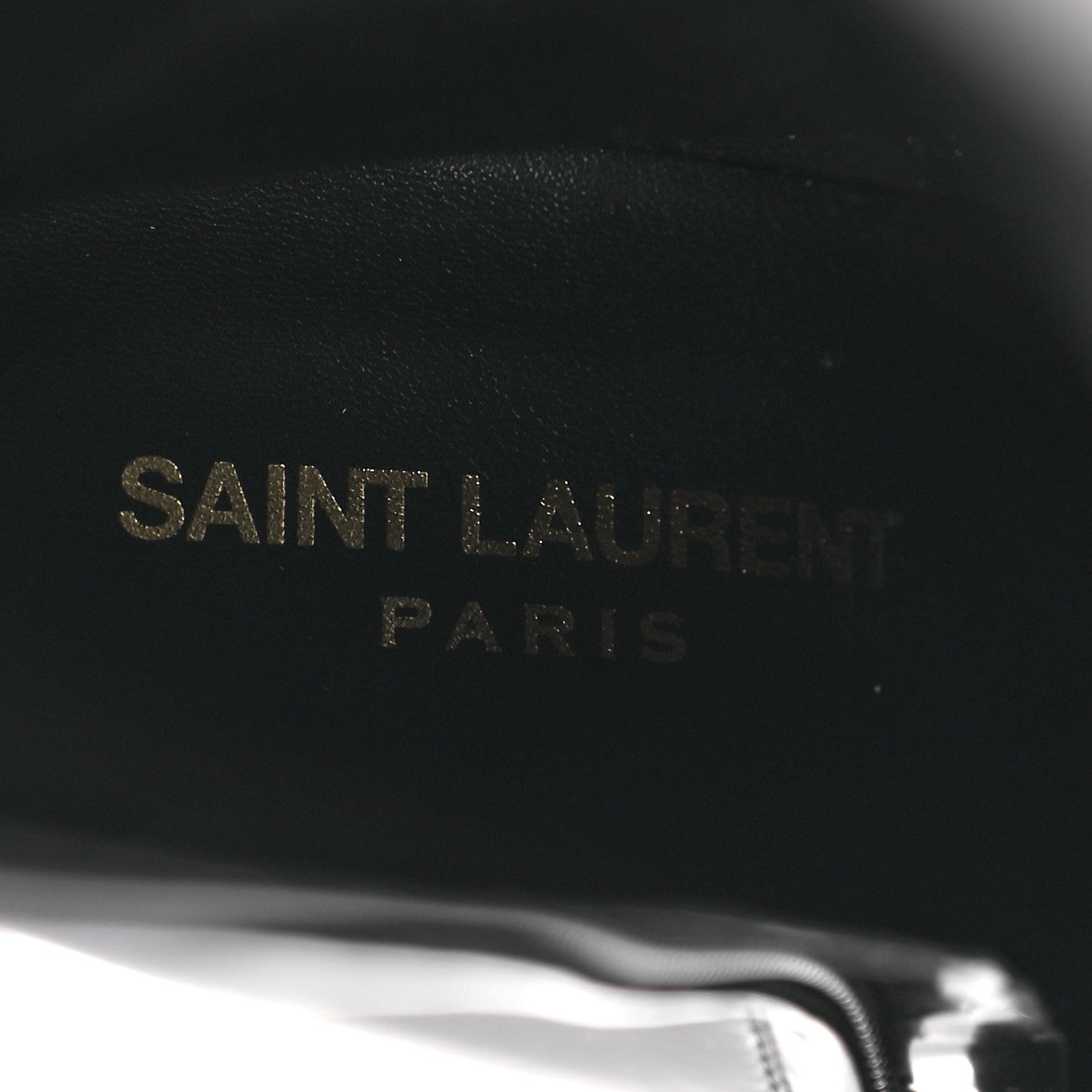 Saint Laurent Glazed Calfskin Auteuil 105mm Zip Boots 38 Black 9 of 13