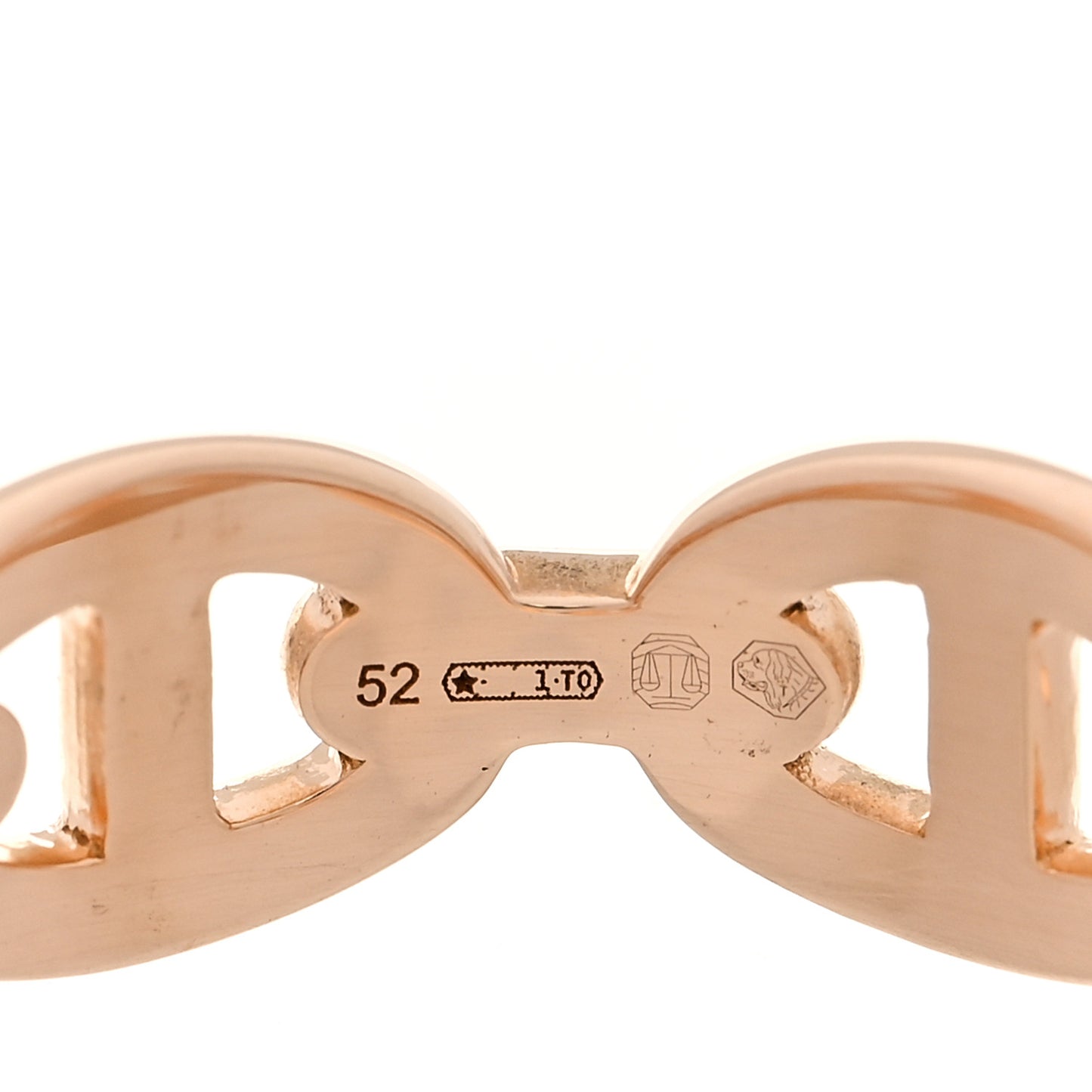 18K Rose Gold PM Chaine d'Ancre Enchainee Ring 52 6